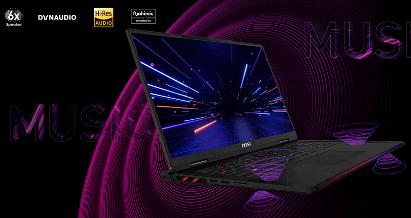 Laptop MSI Raider 18 - âm thanh