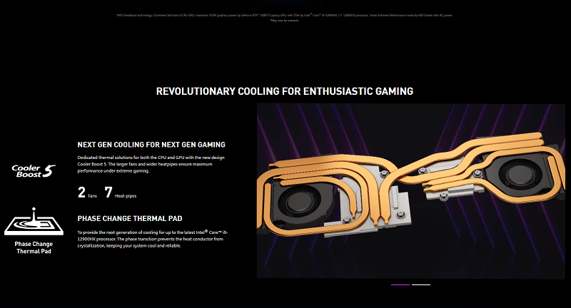 MSI Raider GE77 - tản nhiệt