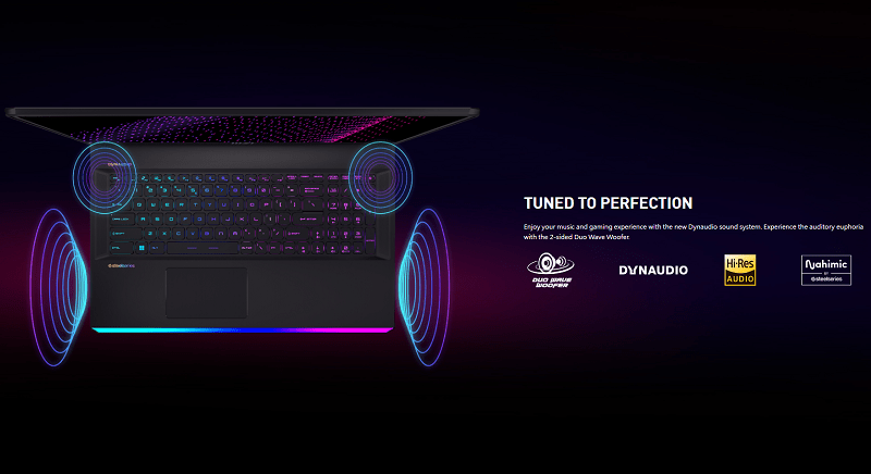 Msi raider ge77 - âm thanh