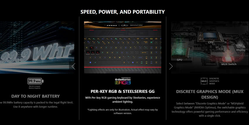 Msi stealth 18 Mercedes AMG 2024 - keyboard