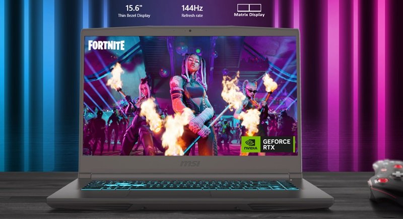 Màn hình của laptop gaming MSI Thin 15