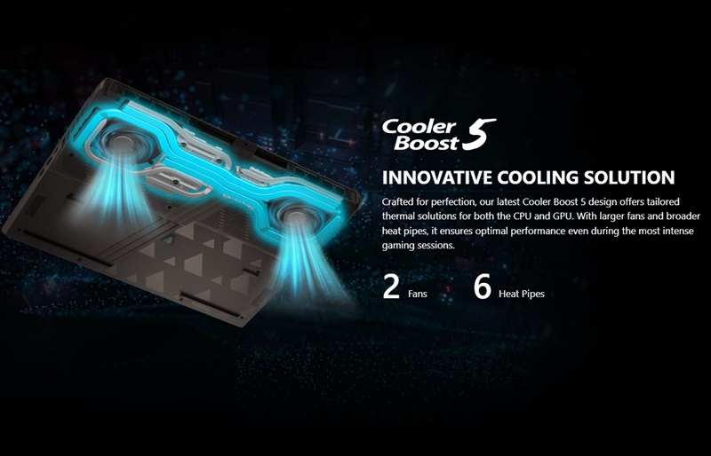 Hệ thống tản nhiệt của laptop MSI Vector 16 HX