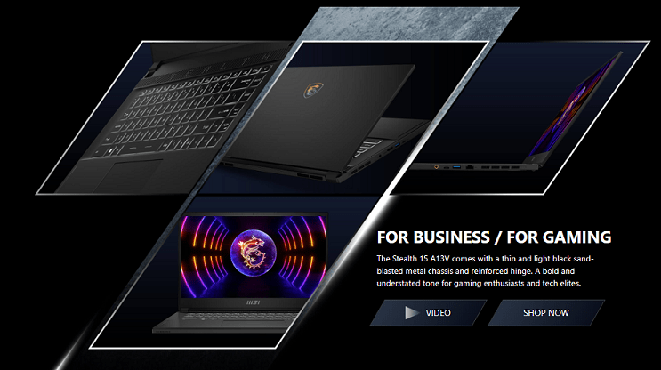 Thiết kế MSI Stealth 15 (Ảnh minh họa)