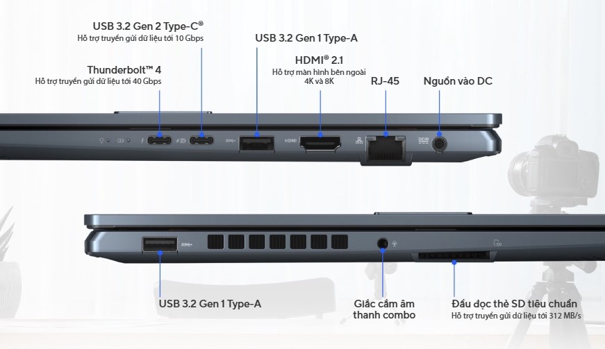 Các cổng kết nối đầy đủ, đảm bảo kết nối ngoại vi đa dạng
