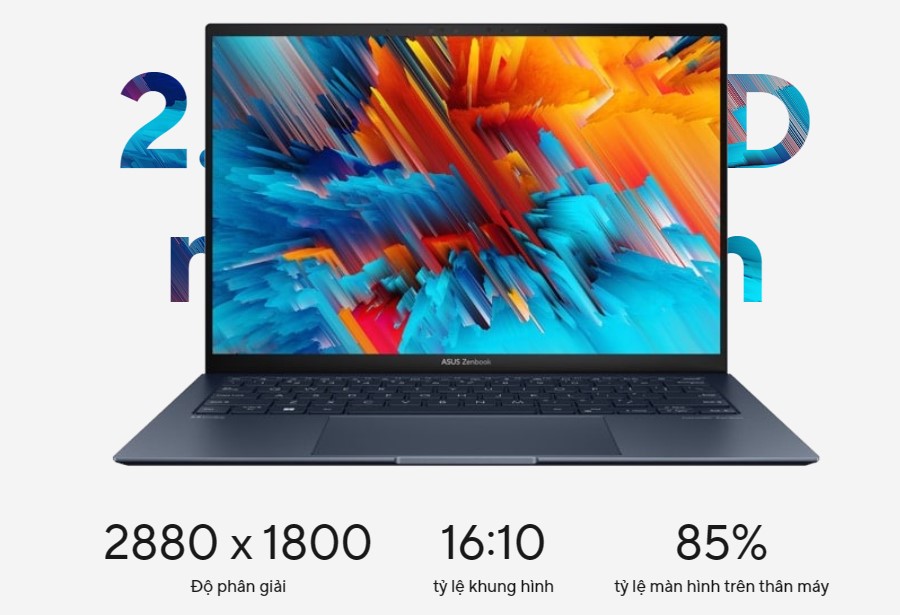 Màn hình của laptop Asus Zenbook S13 OLED