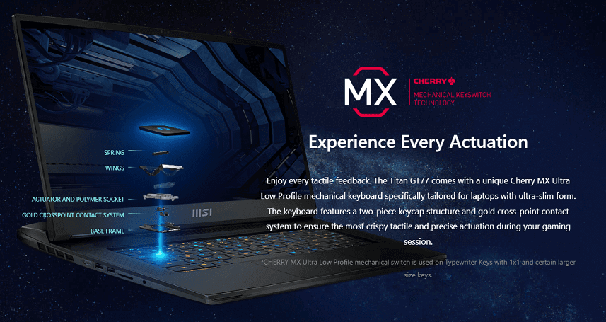 MSI Titan GT77 - 4 ( Ảnh minh họa)