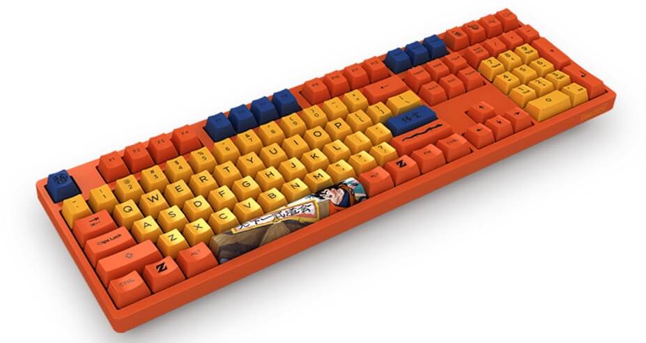 Bàn phím theo tông màu chủ đạo của nhân vật nên không có đèn Led