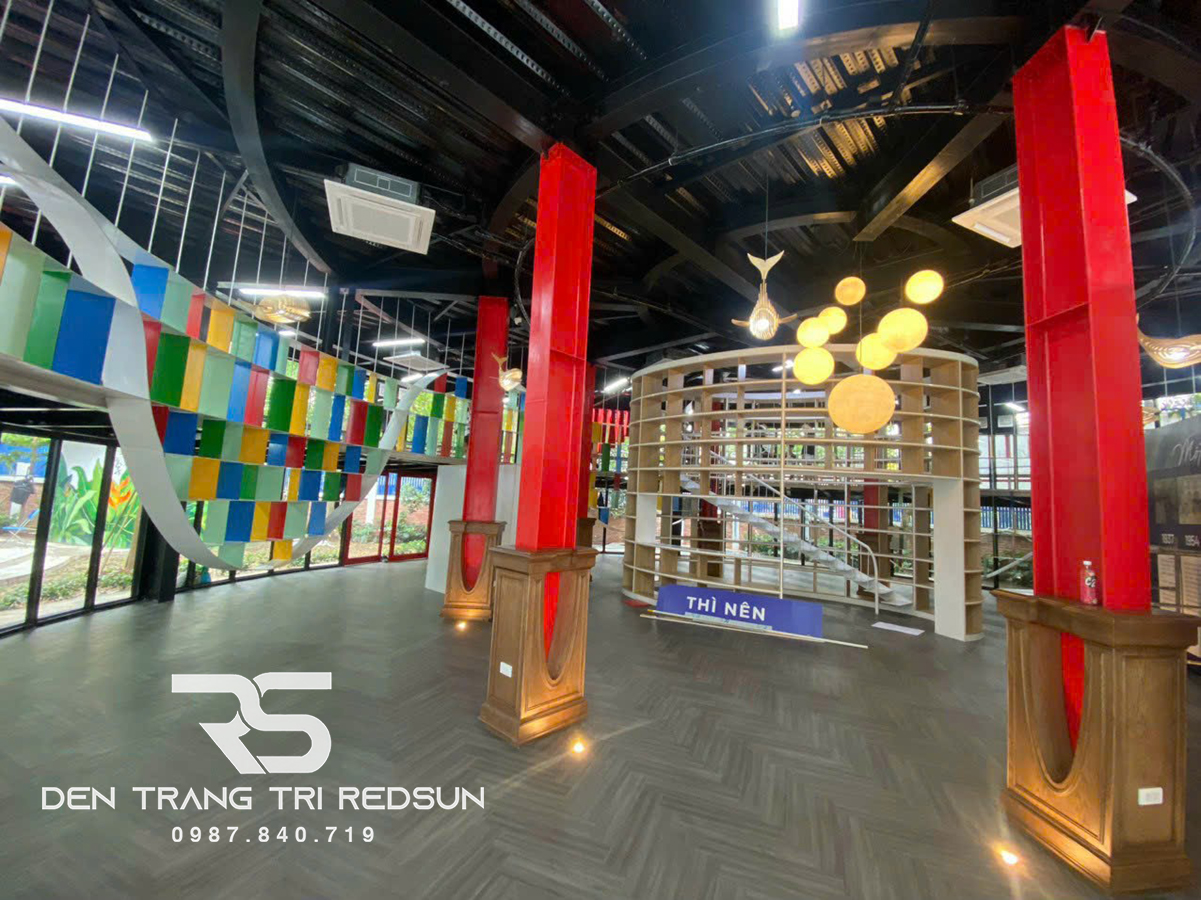 thi-cong-lap-dat-den-trang-tri-tai-thu-vien-truong-thpt-luong-the-vinh