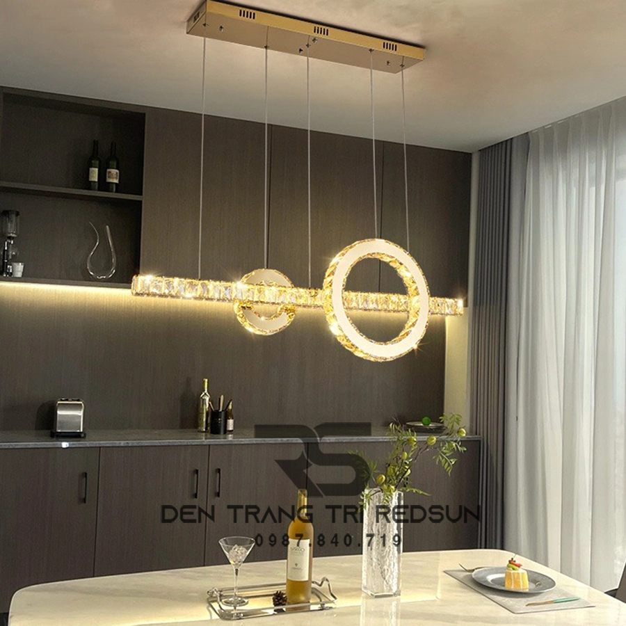 Đèn thả bàn ăn hiện đại được nhiều người yêu thích