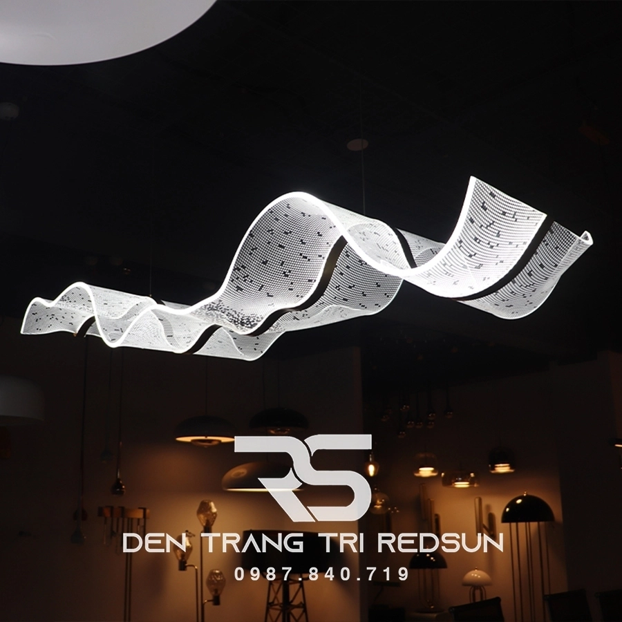 Đèn thả bàn ăn hiện đại dáng dải lụa phong cách Bắc Âu