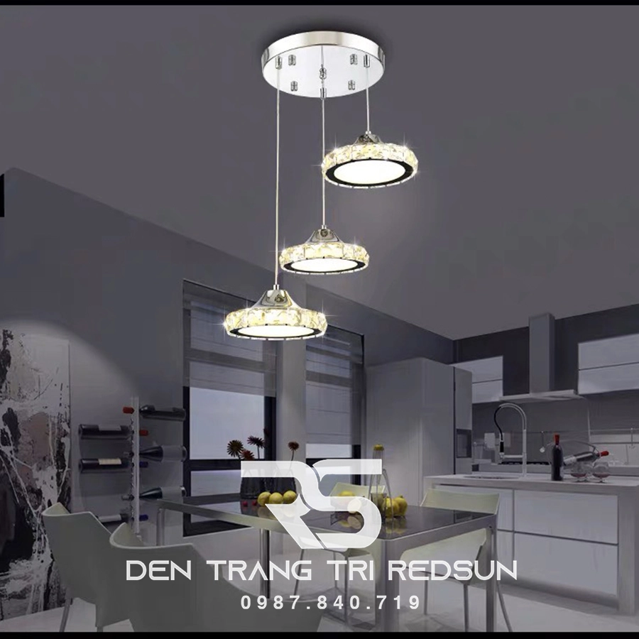 Đèn thả bàn ăn hiện đại thể hiện sự sang trọng