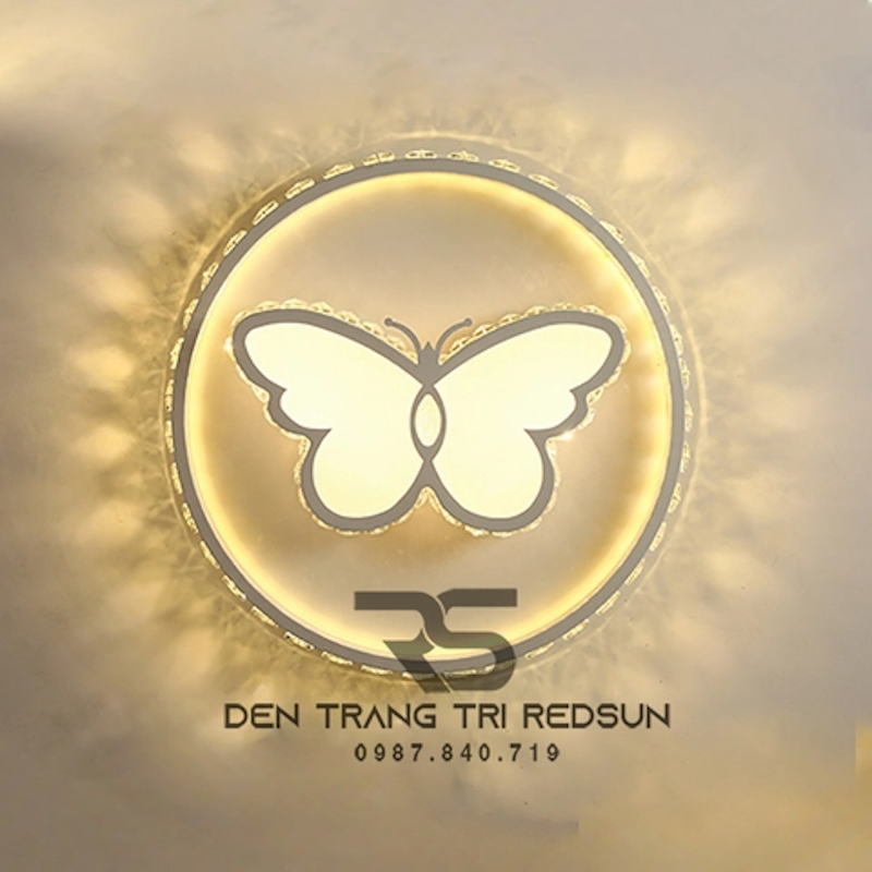 Mẫu đèn LED mâm nổi ốp trần hình bướm