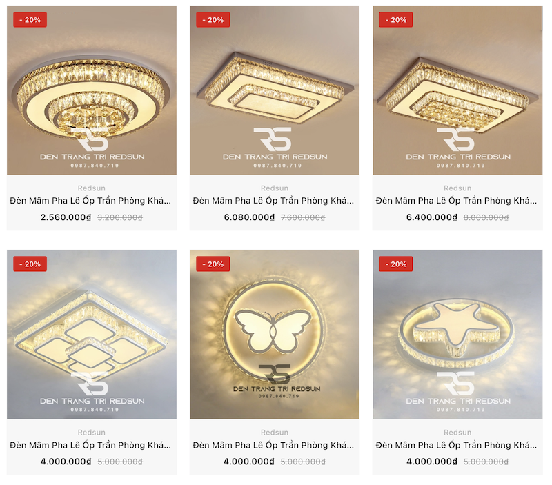 Redsun mang đến các mẫu đèn đa dạng