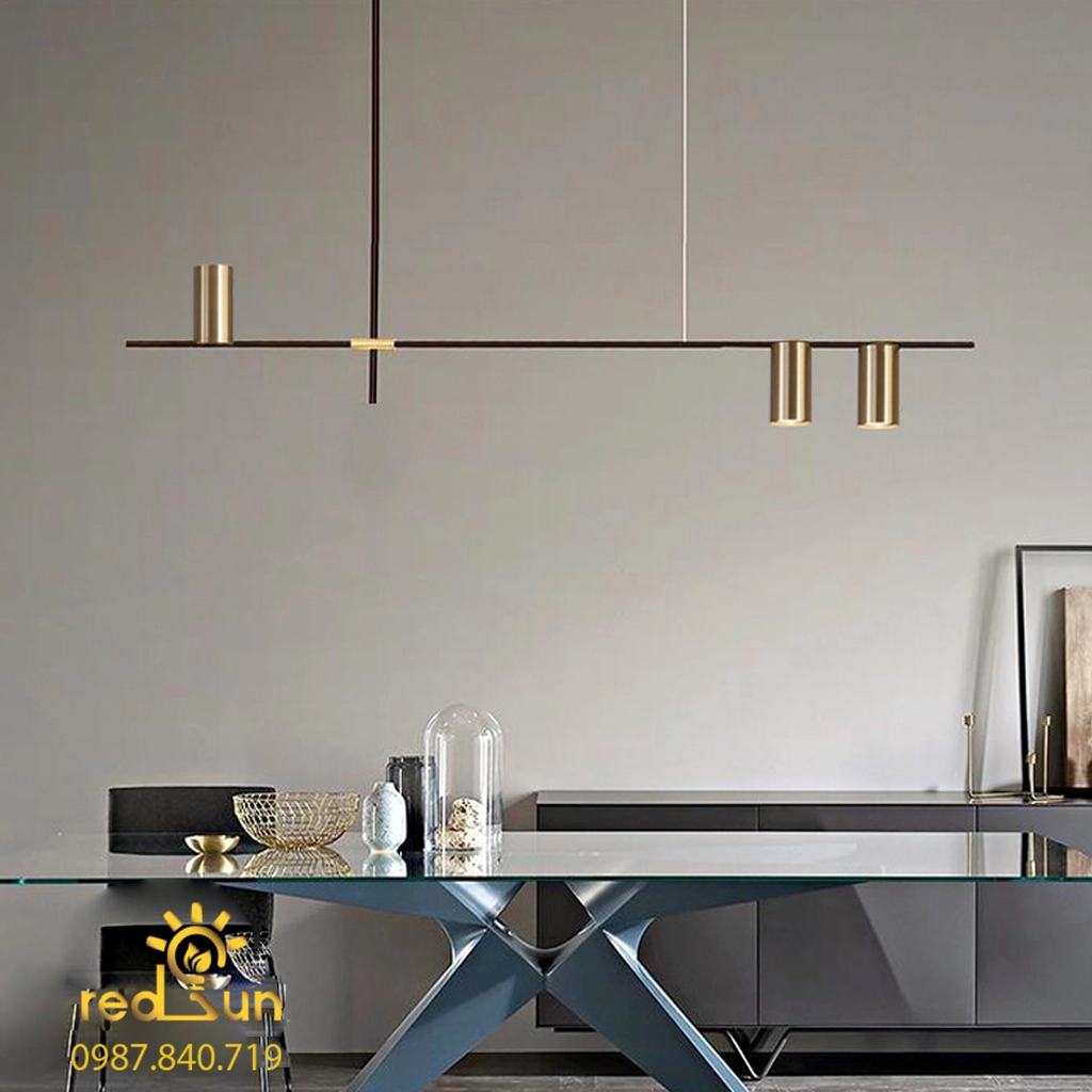 Đèn rọi bàn ăn thiết kế 3 bóng rọi đơn giản