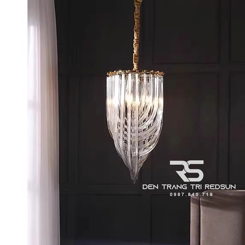 Đèn thả bàn ăn 1 bóng pha lê