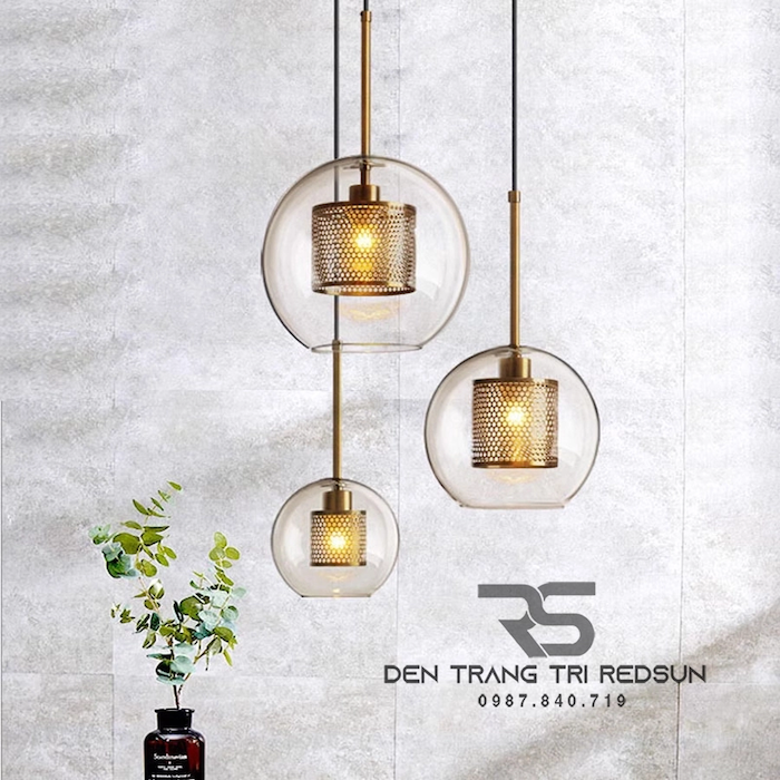 Đèn thả bàn ăn 3 bóng dáng tròn