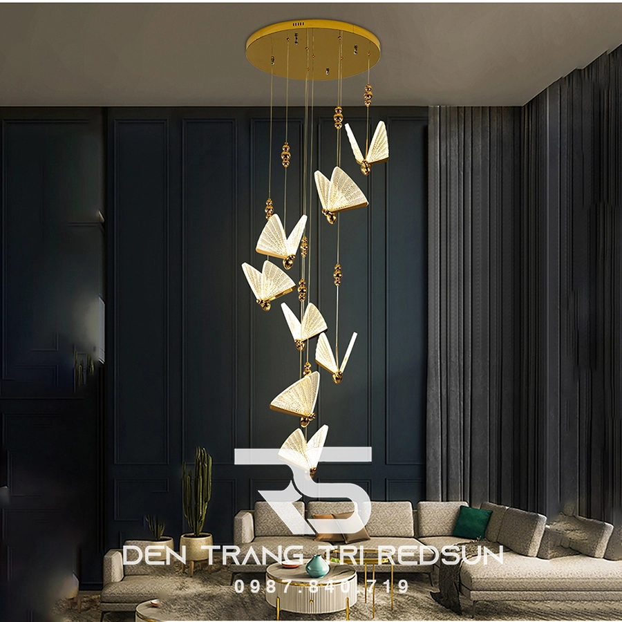 Đèn thả cầu thang có tính nghệ thuật cao