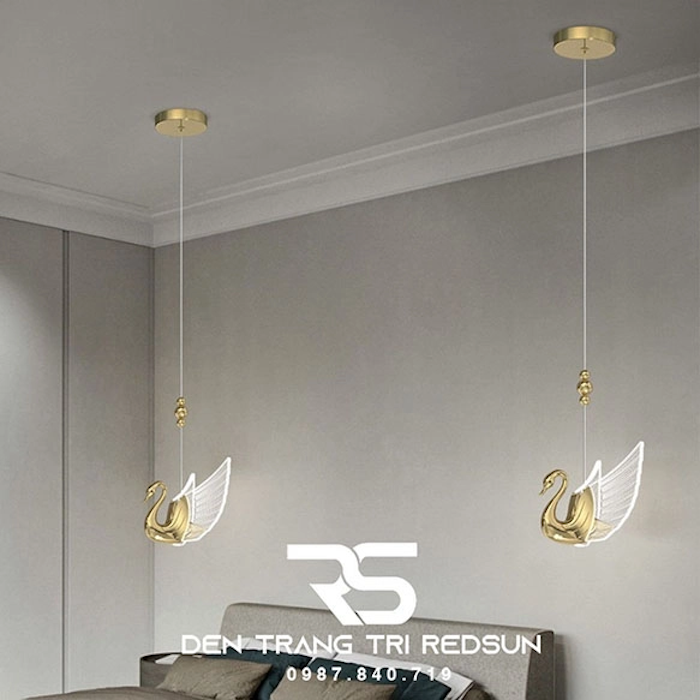 Đèn thả đầu giường thiết kế thiên nga hiện đại