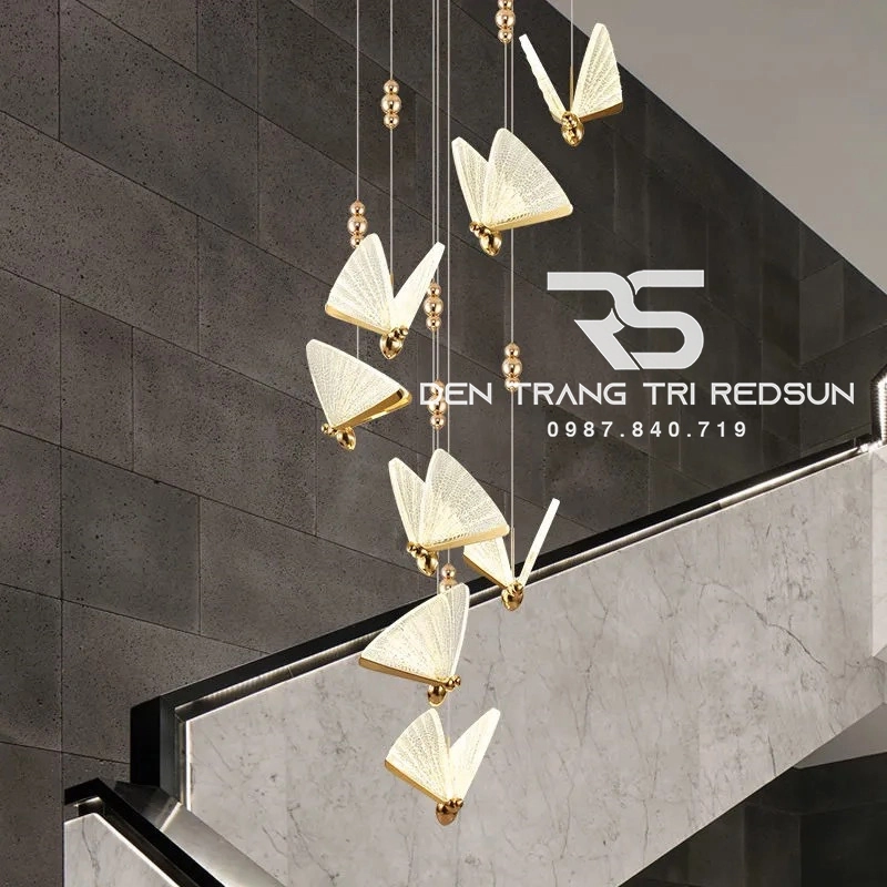 Đèn thả giếng trời phong cách ấn tượng