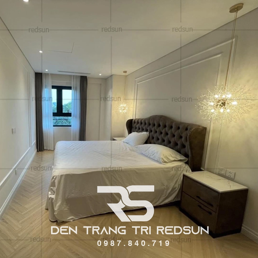 Đèn thả phòng ngủ thiết kế bông tuyết ấn tượng