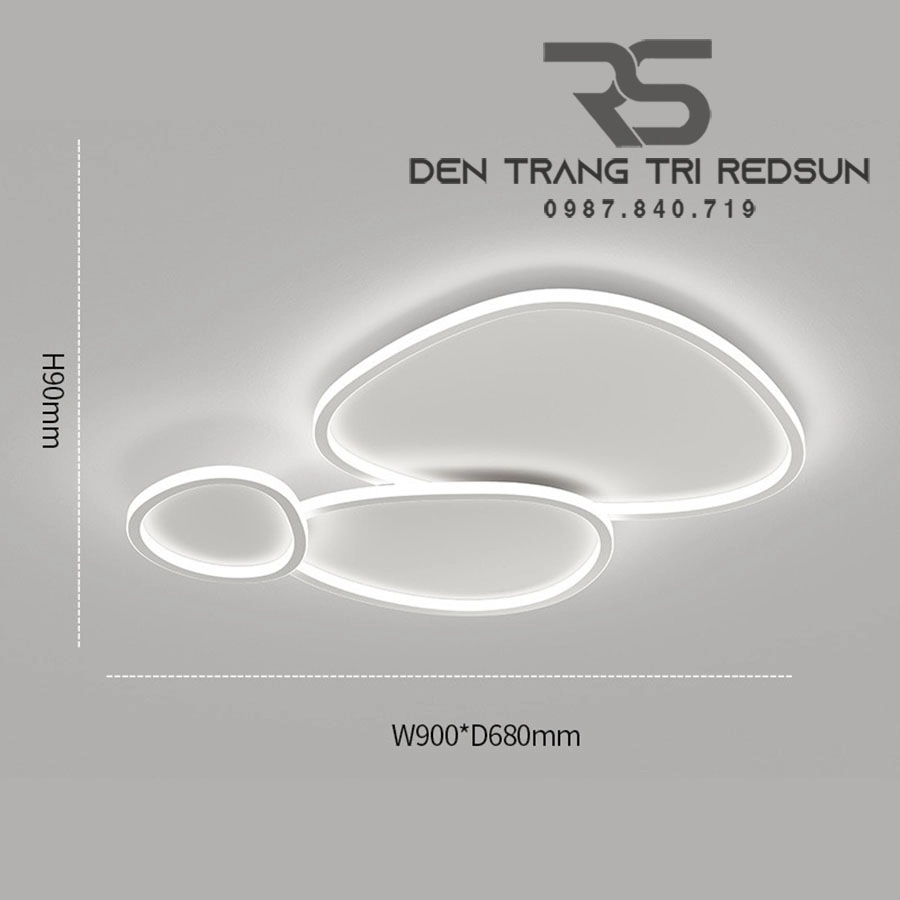 Đèn trần phòng ngủ hiện đại chất liệu mica