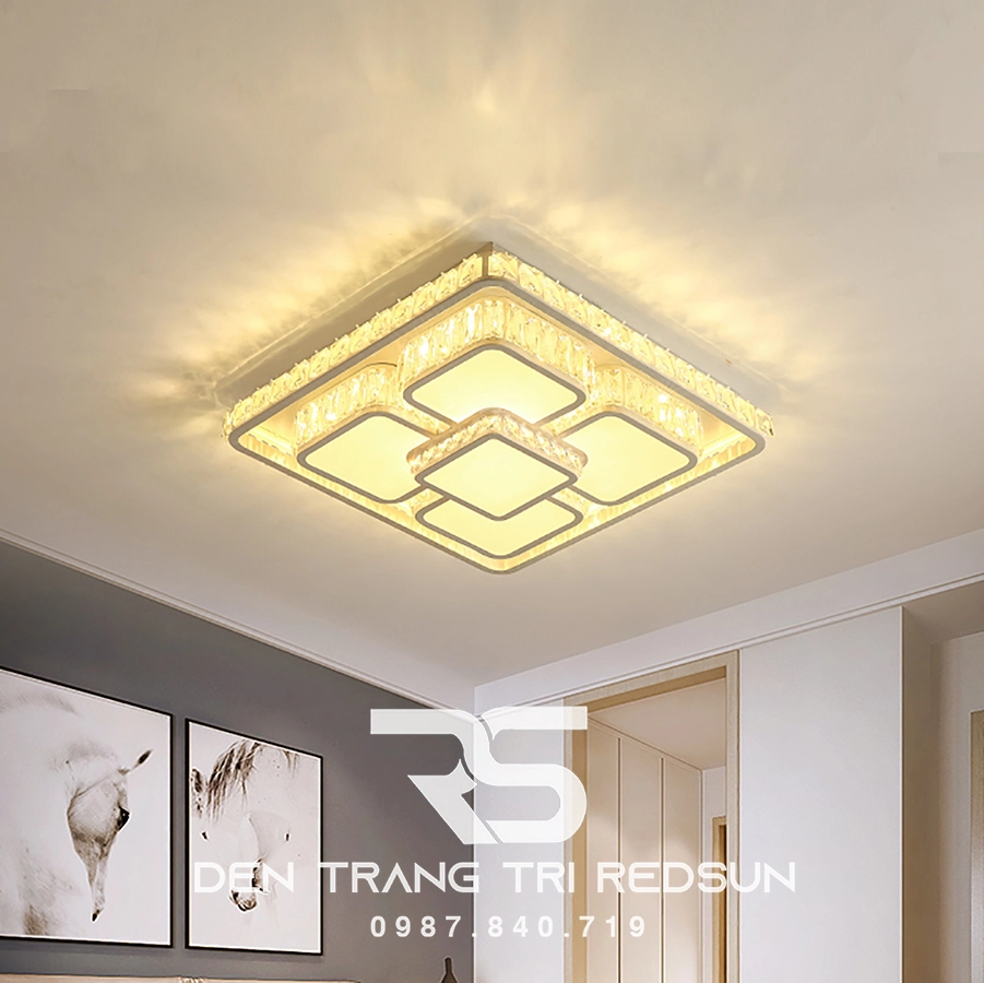 Đèn trần phòng ngủ hiện đại phù hợp với nhiều không gian