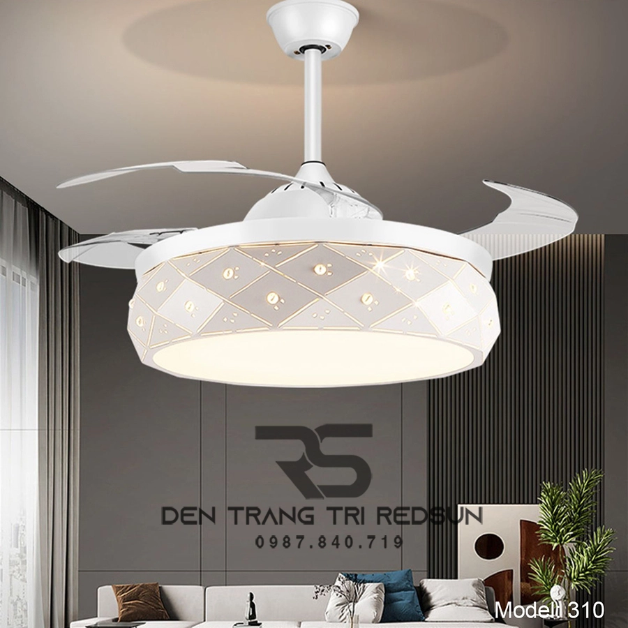 Mẫu thiết kế đèn quạt cụp xoè tinh tế