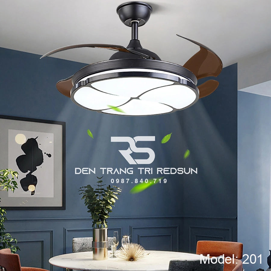 Mẫu quạt đèn cụp xòe đơn giản mà đẹp