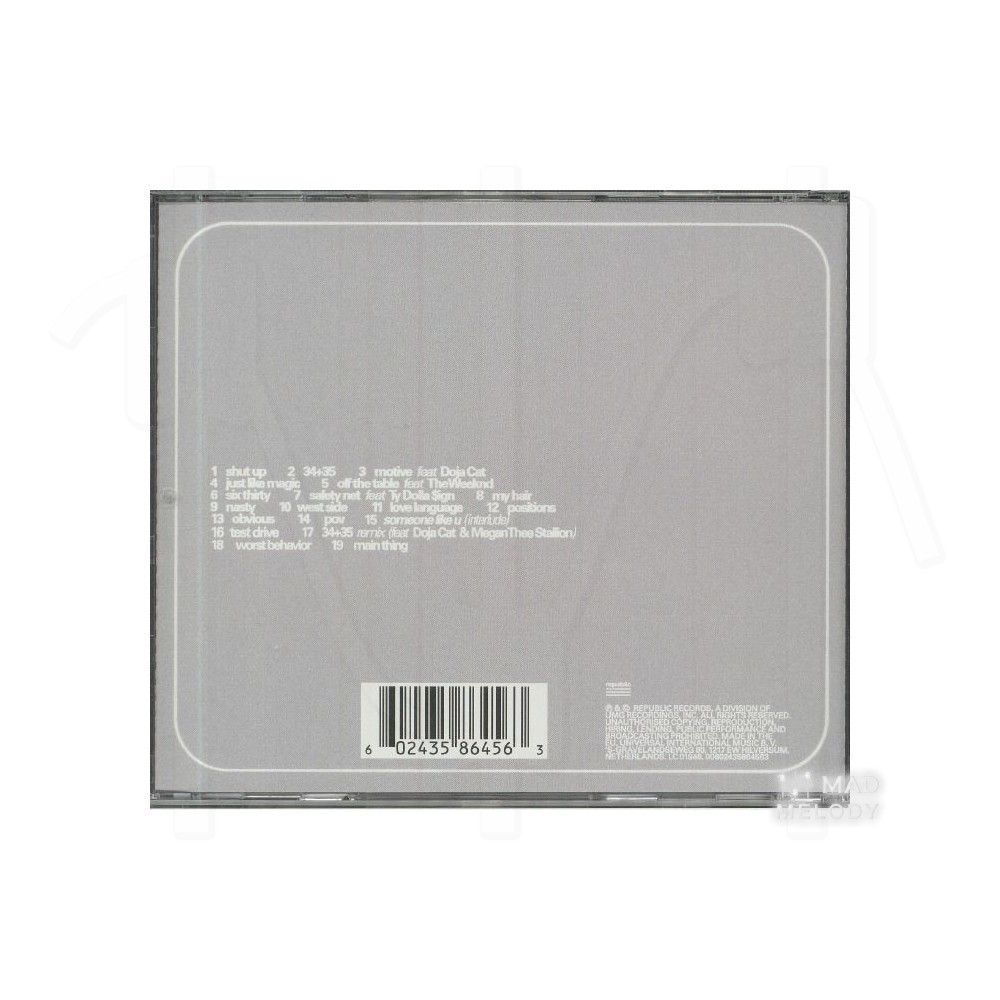 Bìa sau đĩa nhạc Ariana Grande - Positions 2020 Deluxe Edition CD