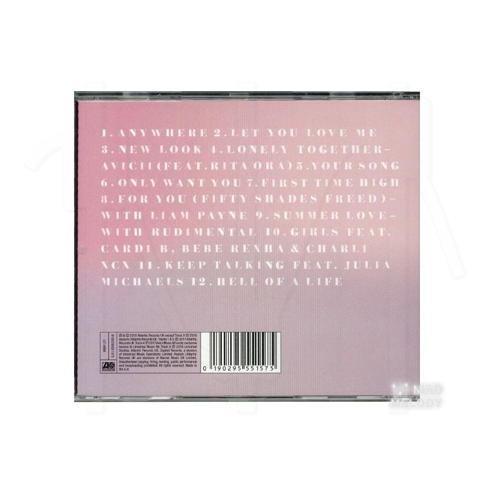 Bìa sau Đĩa CD album nhạc Rita Ora - Phoenix 2018