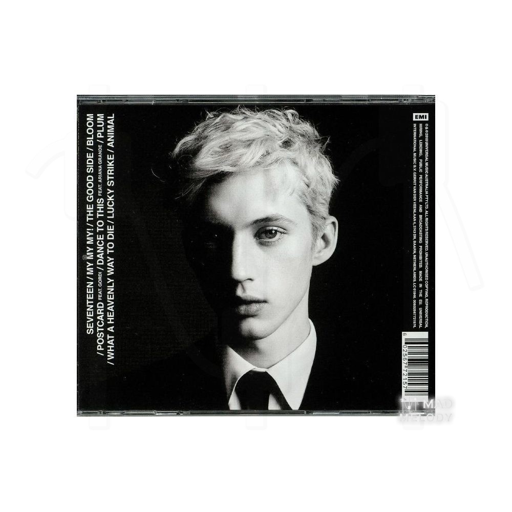 Bìa sau Đĩa CD album nhạc Troye Sivan - Bloom 2018