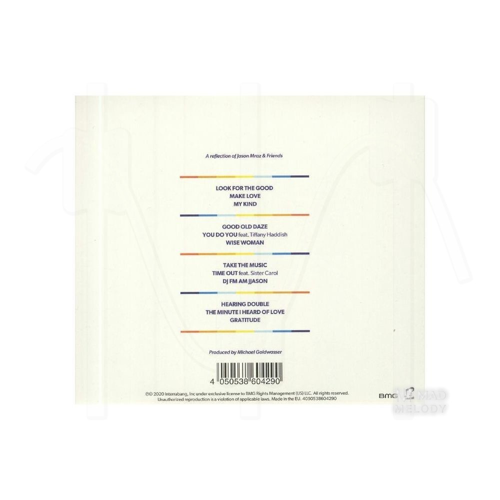 Bìa sau đĩa CD nhạc Jason Mraz - Look For The Good 2020