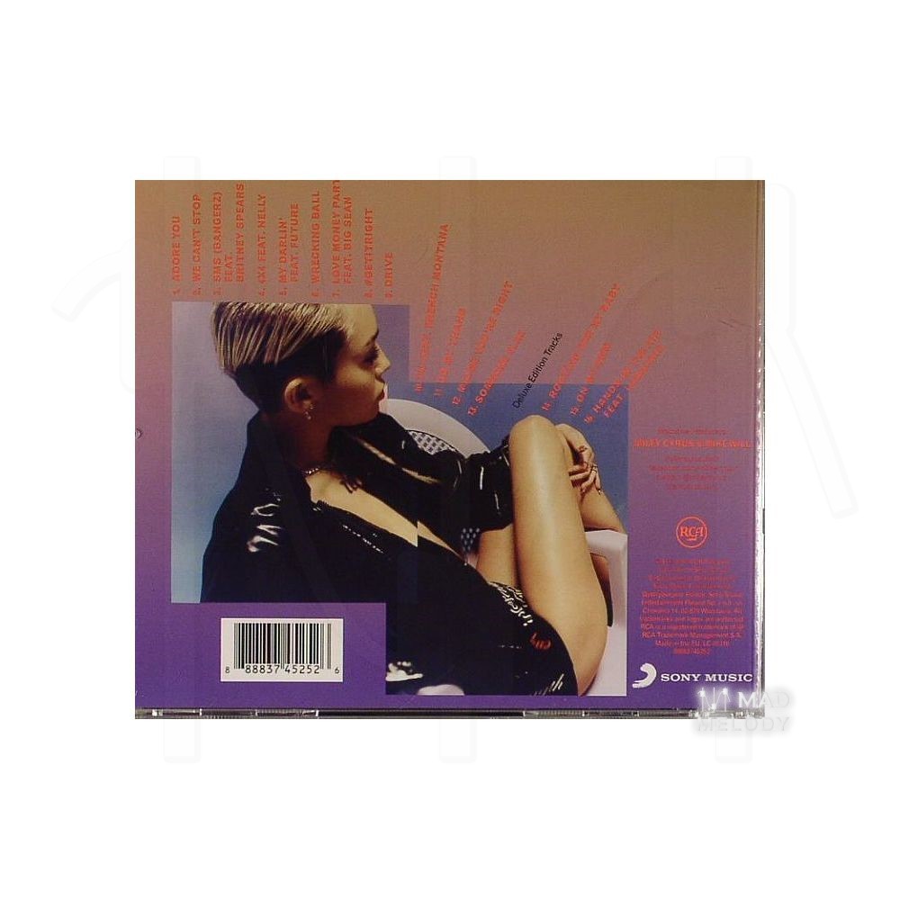 Bìa sau đĩa CD nhạc Miley Cyrus - Bangerz Deluxe Edition 2013