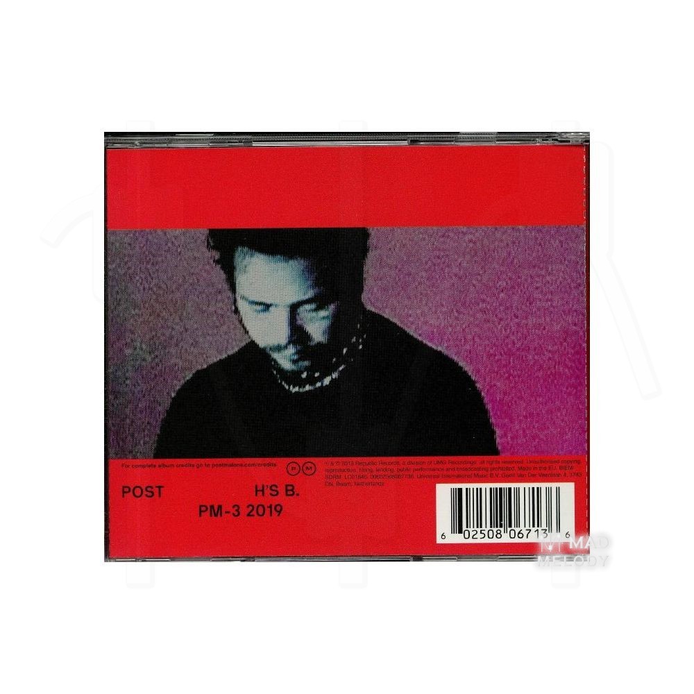 Bìa sau đĩa CD nhạc Post Malone - Hollywood's Bleeding 2019
