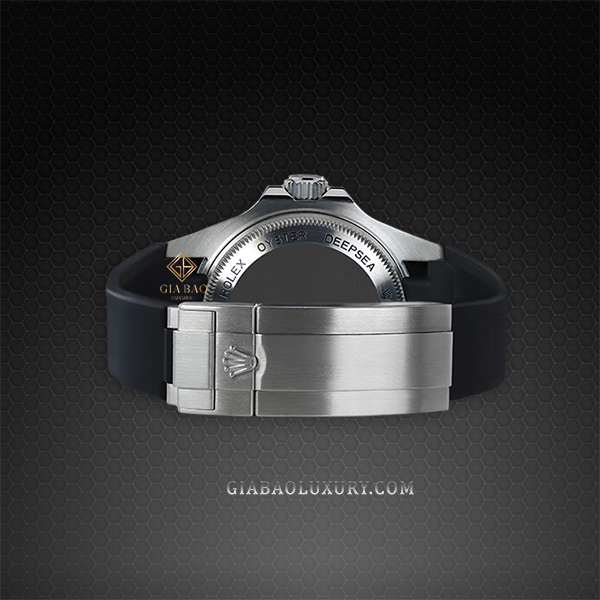 Dây cao su Rubber B dành cho đồng hồ Rolex Sea-Dweller DEEPSEA 44mm Ref. 116660 vành Ceramic khóa Glidelock (2008 - 2017) - Glidelock Edition Dây Rubber B Glidelock Edition cho Rolex Sea-Dweller DEEPSEA 116660