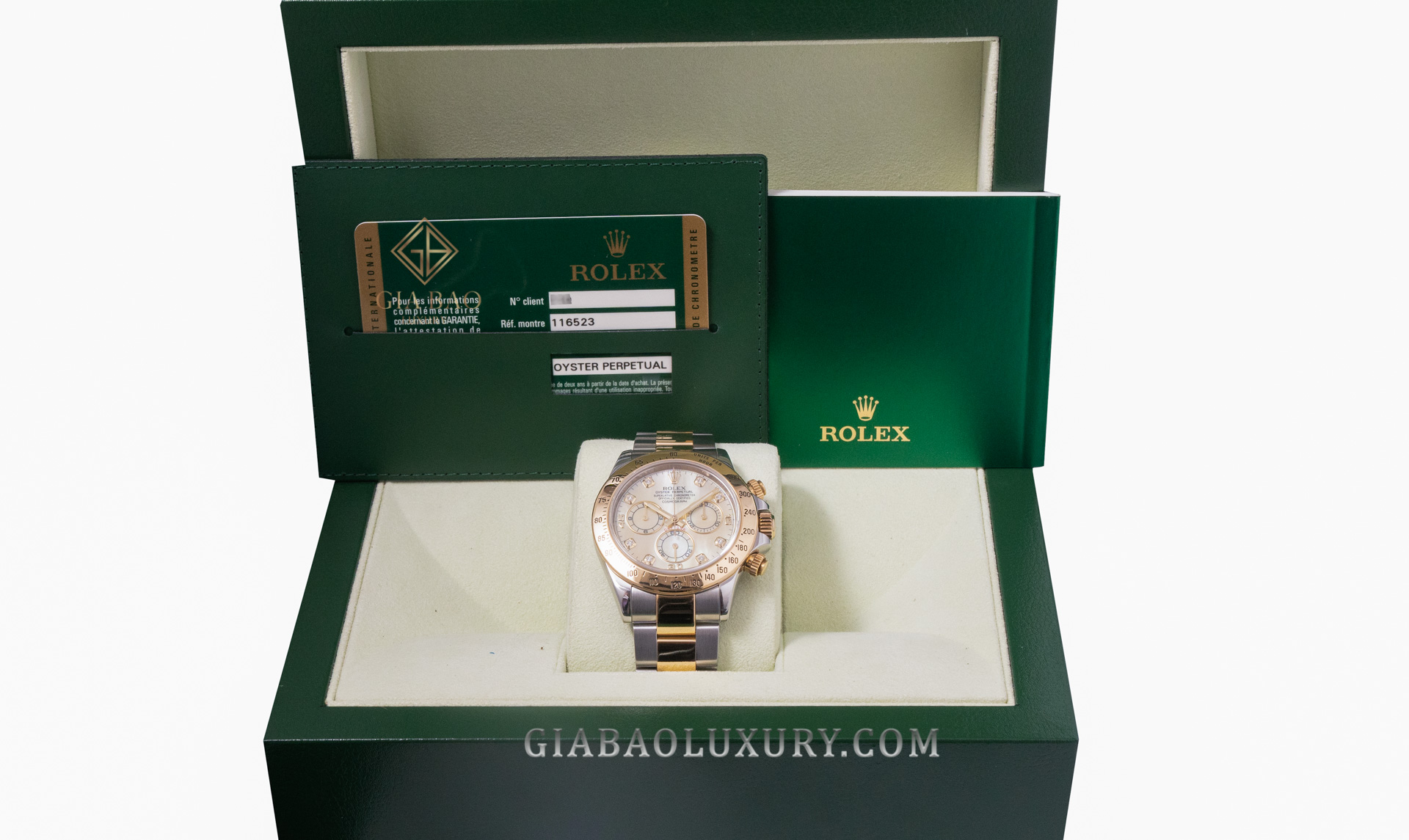 Rolex Cosmograph Daytona 116523 Mặt Ốc Vàng Đồng Hồ Rolex Cosmograph Daytona 116523 Mặt Ốc Vàng