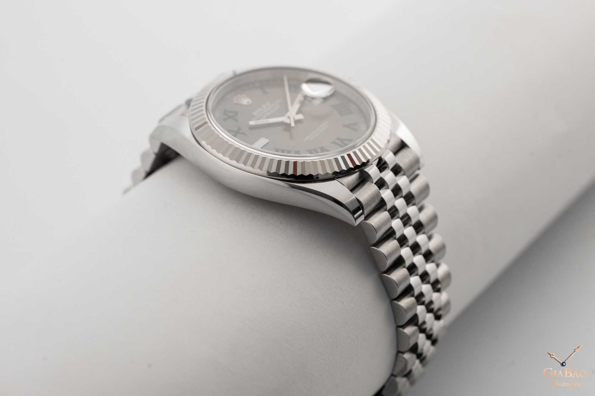 Rolex Datejust 126334 Mặt Số Rhodium Tối  Cọc Số La Mã Rolex Datejust 41 126334 Mặt Số Wimbledon Tối  Cọc Số La Mã