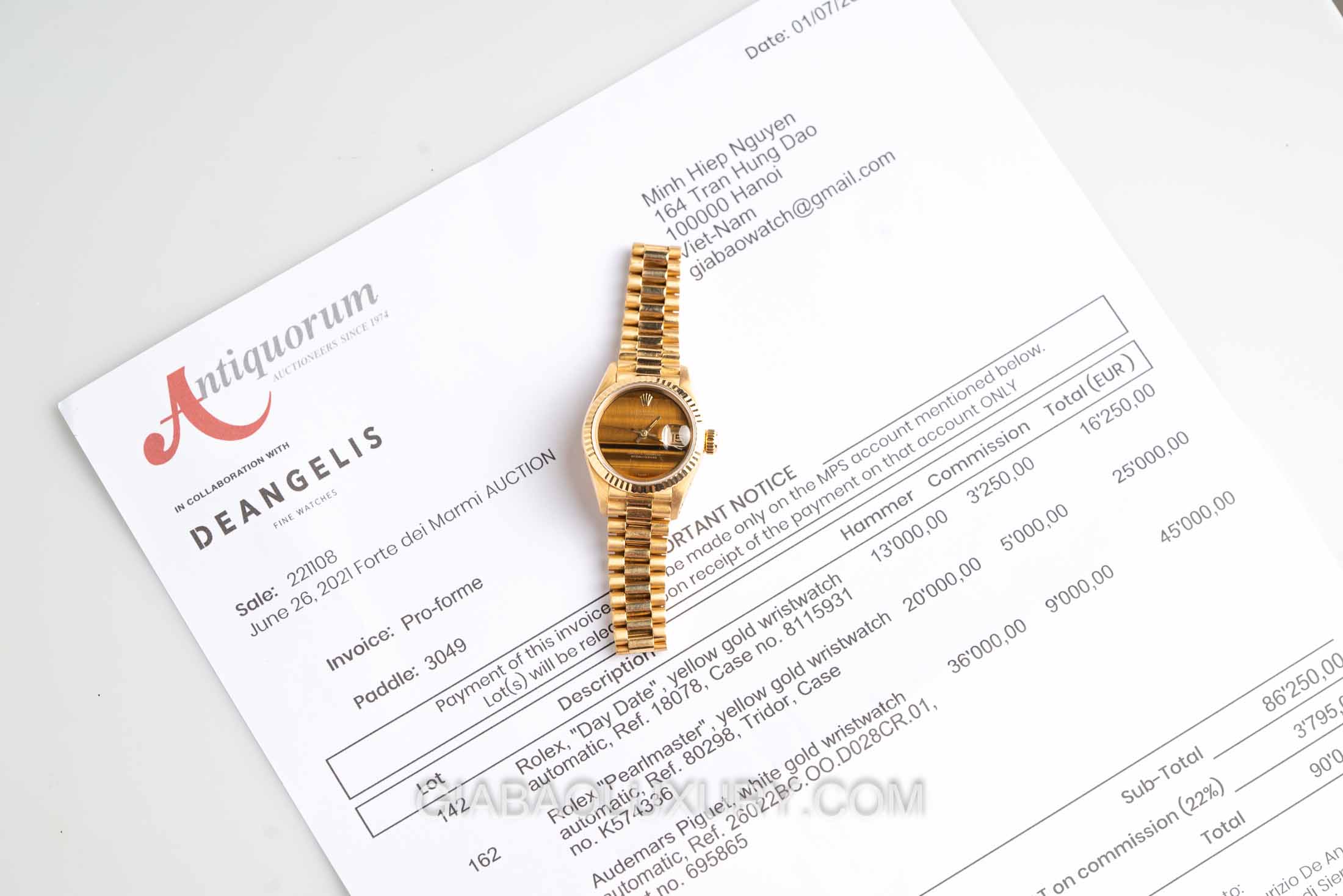 Rolex Lady Datejust 69178 Mặt Số Tiger Eye Rolex Lady Datejust 69178 Mặt Số Tiger Eye