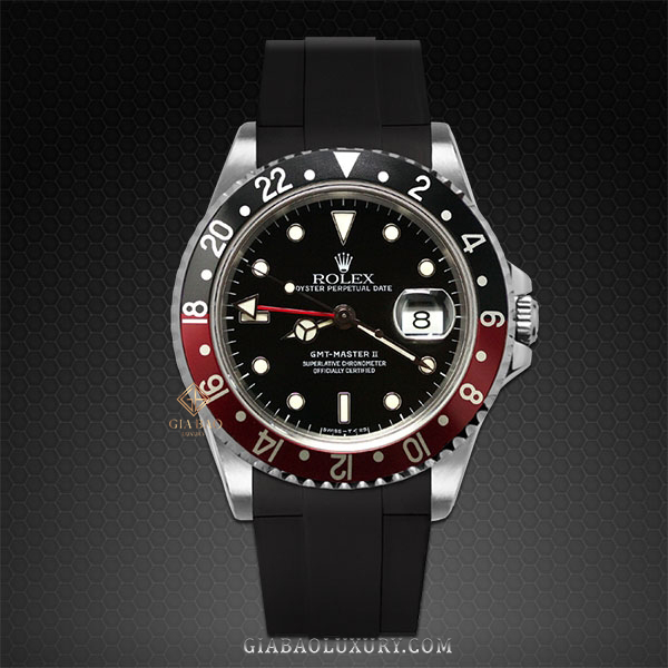 Dây cao su Rubber B dành cho đồng hồ Rolex GMT Master II Non - Ceramic - Velcro® Series Dây Rubber B Velcro® Series cho Rolex GMT Master II Non - Ceramic