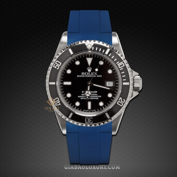 Dây cao su Rubber B dành cho đồng hồ Rolex Sea-Dweller 40mm Ref. 16600 phiên bản vành bezel Non - Ceramic khóa Oyster - Tang Buckle Series Dây Rubber B Tang Buckle Series cho Rolex Sea-Dweller 16600