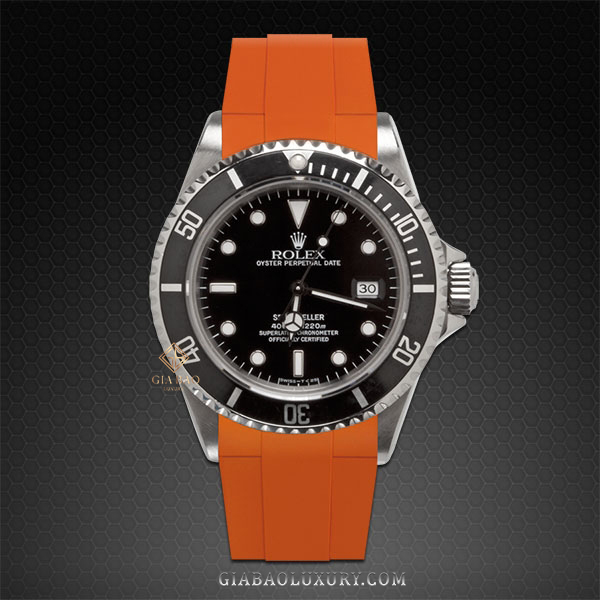 Dây cao su Rubber B dành cho đồng hồ Rolex Sea-Dweller 40mm Ref. 16600 phiên bản vành bezel Non - Ceramic khóa Oyster - Tang Buckle Series Dây Rubber B Tang Buckle Series cho Rolex Sea-Dweller 16600