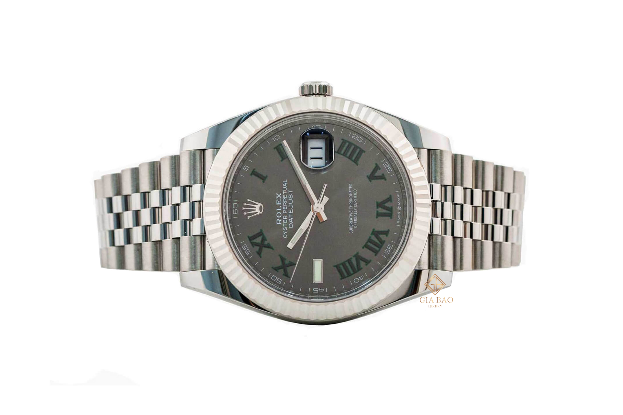 Rolex Datejust 41 126334 Mặt Số Wimbledon Tối  Cọc Số La Mã