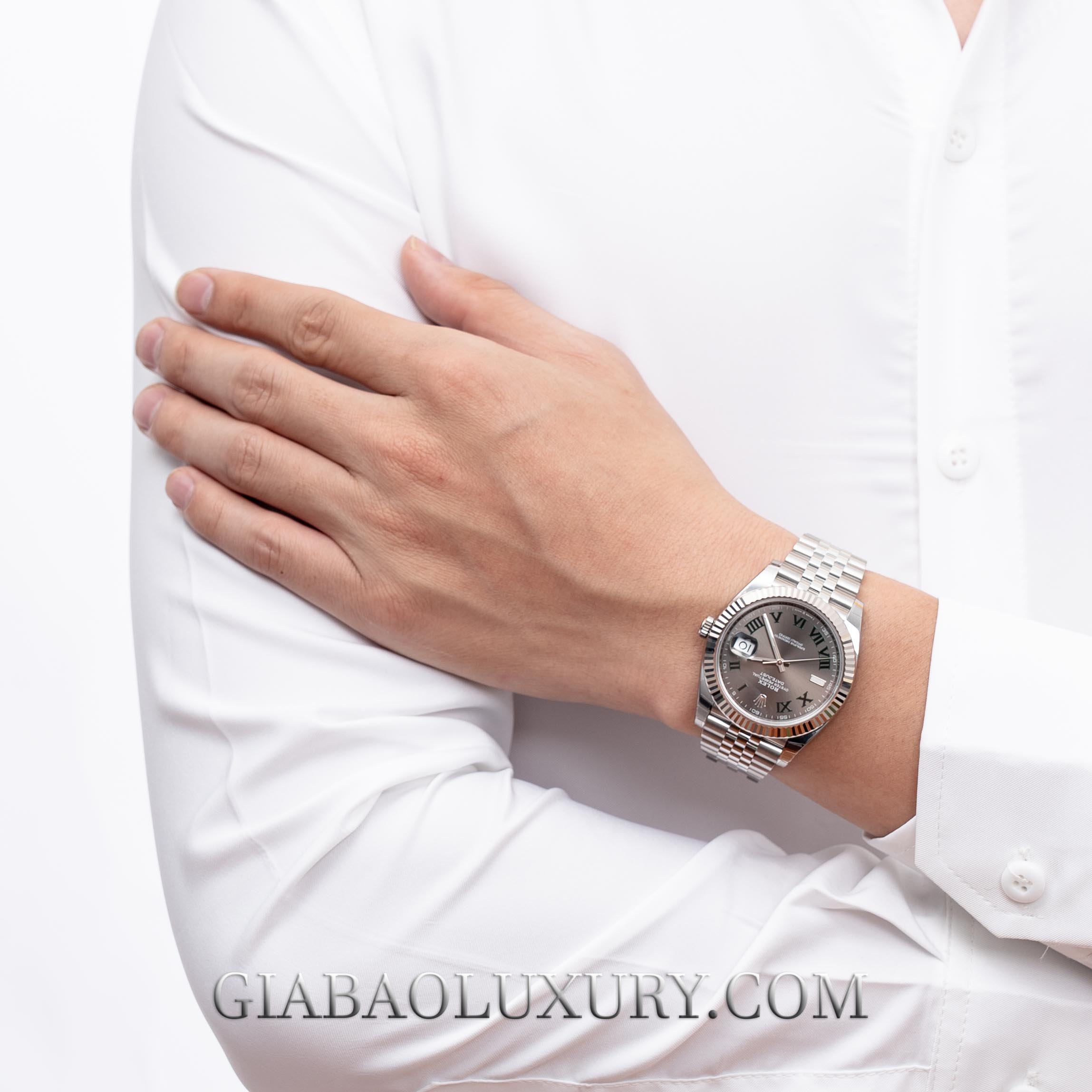 Rolex Datejust 41 126334 Mặt Số Wimbledon Tối  Cọc Số La Mã