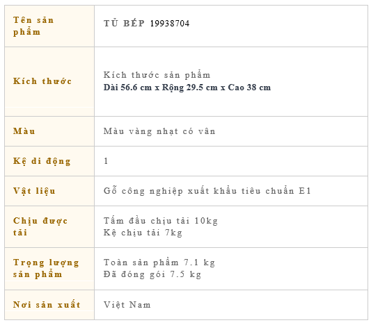 Tủ bếp Fullniko Japan 4055G