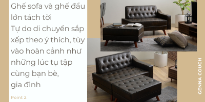 Ghế sofa dài Genna Couch Japan