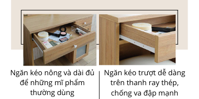 Bàn trang điểm Mille Japan 14080