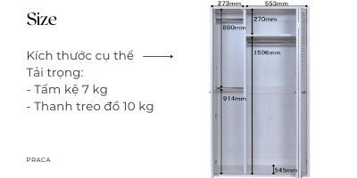 Tủ quần áo Praca Japan 18590C