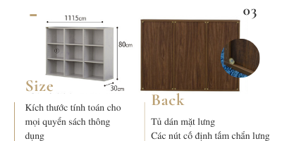 Kệ sách Neflas Japan 80120OP