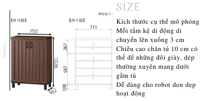 Tủ giày dép Garbaton Japan 1075D