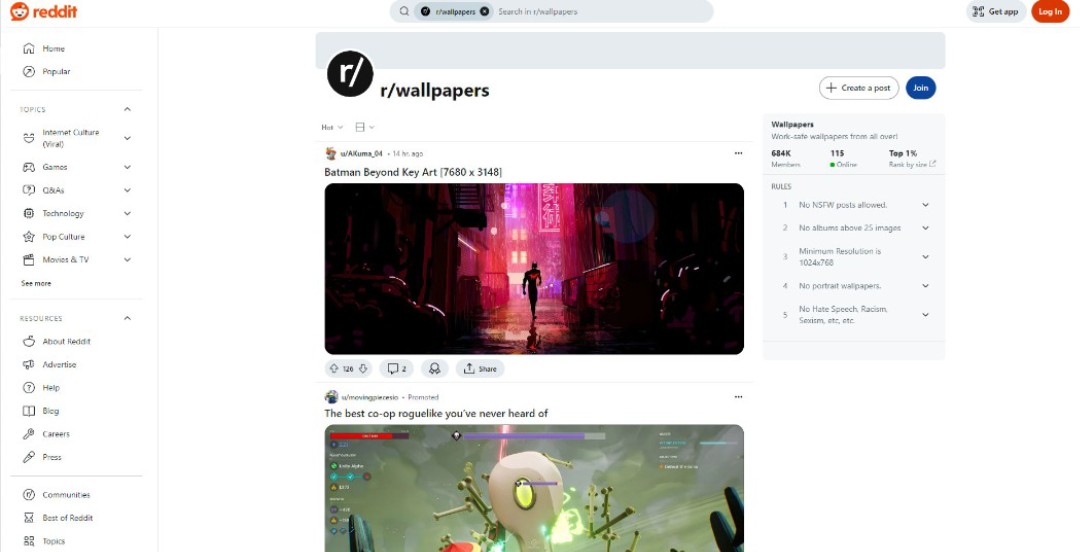 Reddit diễn đàn ảnh 4k